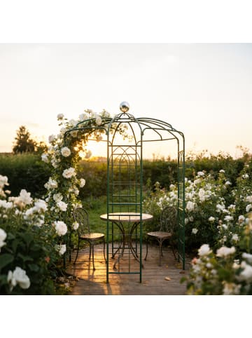 relaxdays Rosenpavillon in Grün - (B)206 x (H)290 x (T)206 cm