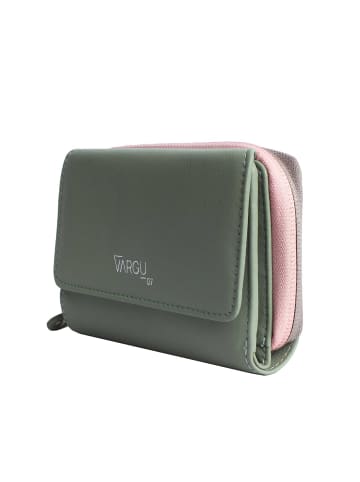 VARGU Echtleder Geldbörse NILA 1-A in sage green -light pink