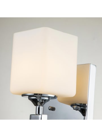Licht-Erlebnisse Wandlampe EEK F (B)12.7 x (H)41.3 cm in Chrom poliert Weiß