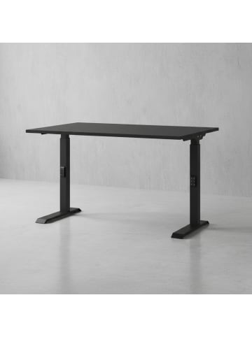 KADIMA DESIGN Schreibtisch verstellbar 68-91cm Höhe Ergonomisch C-Fuß Büro in Graphit