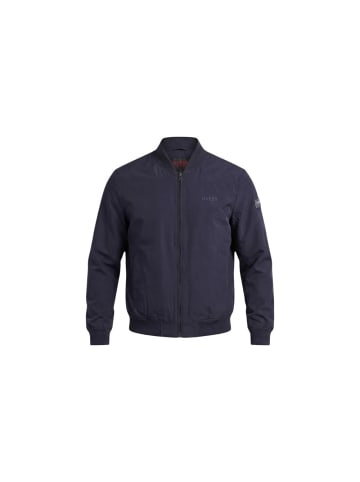 Blau Polyester Bomberjacke