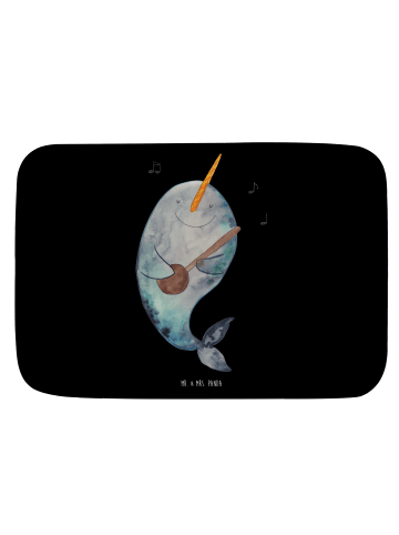 Mr. & Mrs. Panda Badematte Narwal Gitarre ohne Spruch in Schwarz