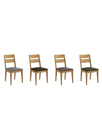 58 aufm Kessel ESSZIMMERSTUHL 2er-Set Delfi 7 Wildeiche Massiv/Microfaser Khaki