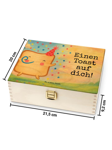 Mr. & Mrs. Panda Teebeuteldose Toast Party Design mit Spruch in Weiß