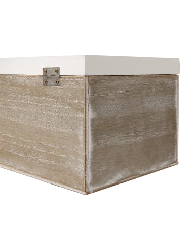 Mr. & Mrs. Panda Holztruhe Spruch Innere Ruhe mit Spruch in Weiß