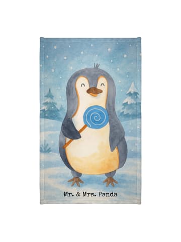 Mr. & Mrs. Panda Gästehandtücher Pinguin Lolli Design ohne Spruch in Weiß