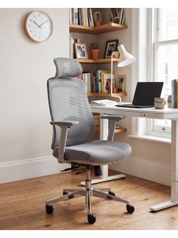 Beliani Professioneller Bürostuhl OLYRA in Grau/Schwarz - (W) 60 x (H) 119 x (L) 72 cm