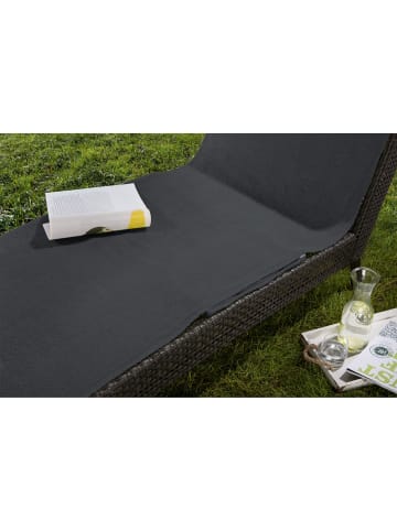 Erwin Müller Liegetuch m. Reißverschlusstaschen in anthrazit