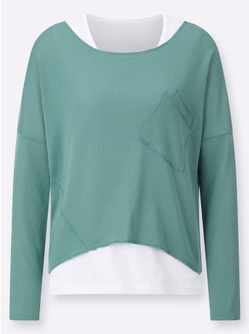 WITT WEIDEN 2-in-1-Shirt in jade-weiß