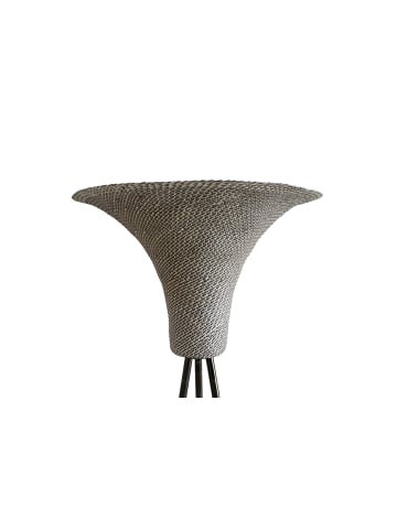 SalesFever Stehleuchte 152 cm mit Metallgestell und Geflechtschirm aus Polyrattan in Natur