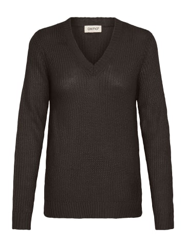 Oxmo V-Ausschnitt-Pullover OXFSinvi in Braun