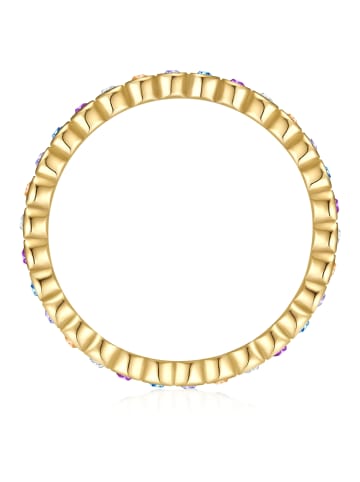 Glanzstücke München Ring aus Sterling Silber mit Zirkonia in gelbgold
