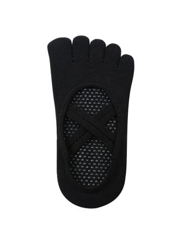 MUNADUNA Yoga-Zehensocken mit Doppelkreuz in Schwarz