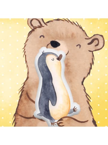 Mr. & Mrs. Panda Dekokissen Pinguin mHerzieren ohne Spruch in Weiß