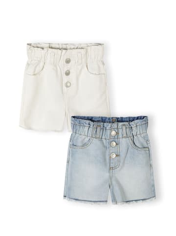 Minoti 2-er Pack Shorts 30SHORT155 in white denim