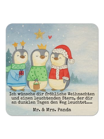 Mr. & Mrs. Panda Tischuntersetzer Winterzeit Heilige drei Könige... in Weiß