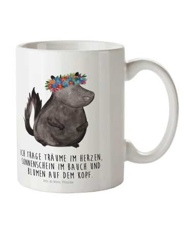 Mr. & Mrs. Panda Becher Stinktier mit Spruch in Weiß