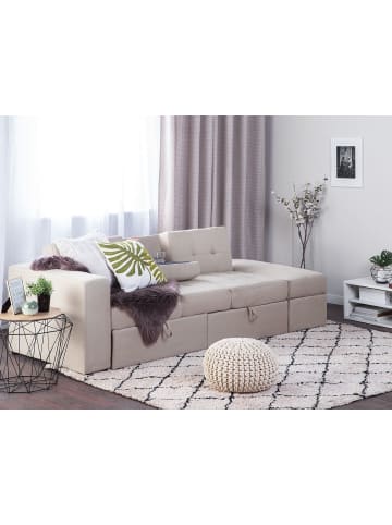 Beliani 2-tlg 3-Sitzer Sofa FALSTER in Beige