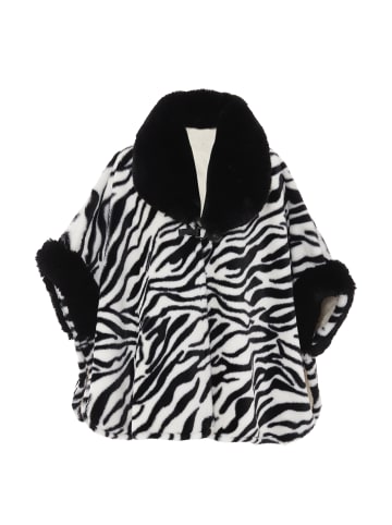 faina Women Poncho in Schwarz Weiss