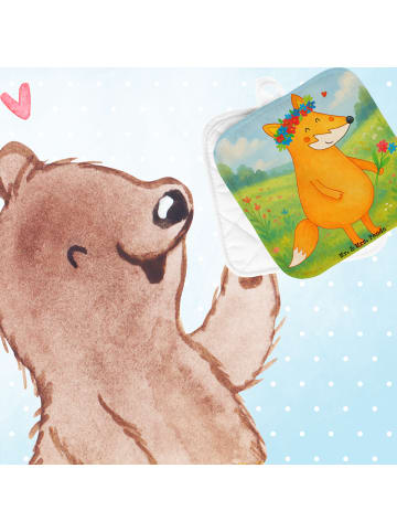 Mr. & Mrs. Panda Topfuntersetzer Fuchs Blumen Design ohne Spruch in Weiß