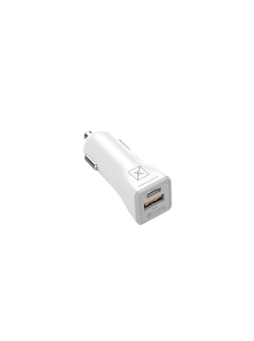 Wisam Auto-Ladegerät MX Kappa 18W PD+QC, USB-A+C+ C/C Kabel 20W PD, Weiß
