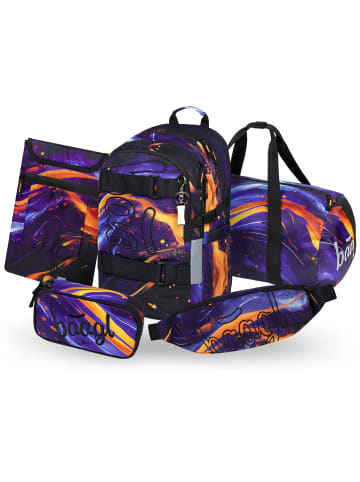 BAAGL 5-tlg. Set: Schulrucksack Skate in Violett Vibe