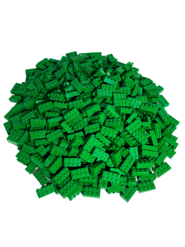 LEGO 2x4 Hochsteine 3001 100x Teile - ab 3 Jahren in green