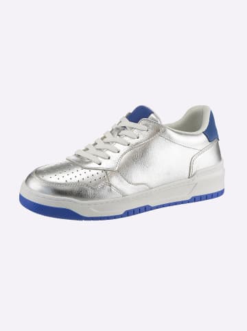 Heine Sneaker in silberfarben-royalblau