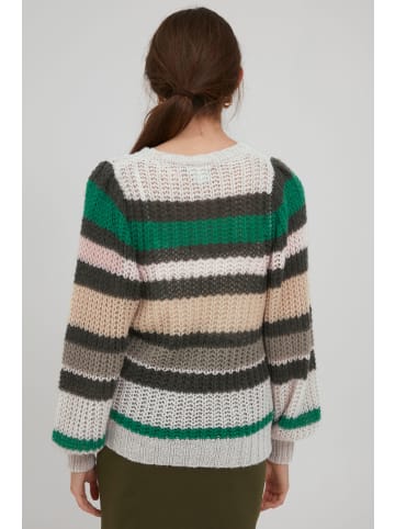 ICHI Strickpullover IHMAISA LS - 20115411 20115411 Strickpullover mit Streifen in Grün