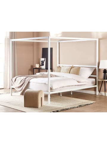 Beliani 2-tlg Himmelbett LESTARDS in Weiß