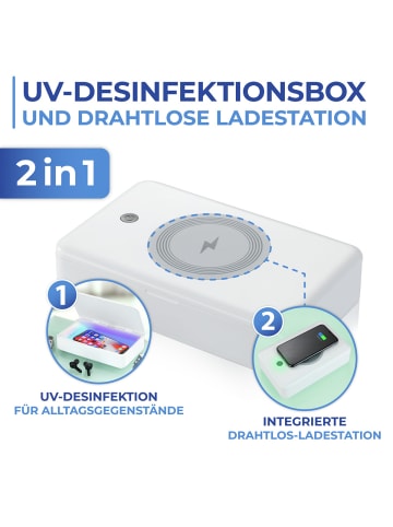 Maximex 2in1 UV Desinfektionsbox in Weiß, Ladefläche: Grau