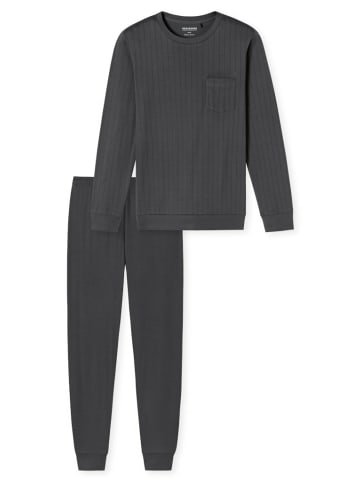 Schiesser Pyjama kurz für Herren in anthrazit