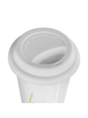 Mr. & Mrs. Panda To Go Becher Frühlingserwachen Design ohne Spruch in Weiß