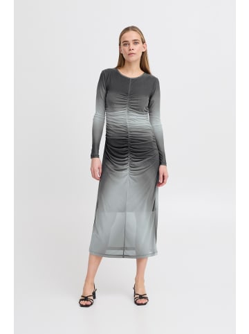 ICHI Midikleid IHPEN Tight fit in Black fading AOP