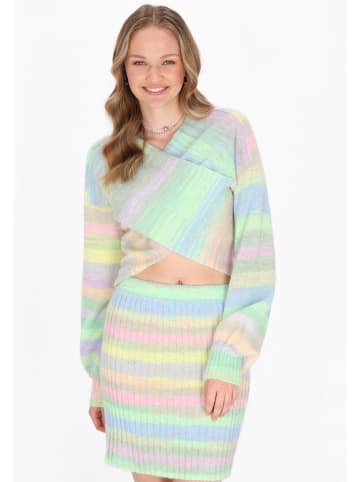 myMo Women Sweater in lime multicolor
