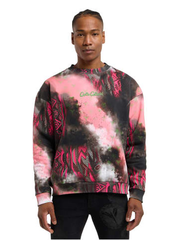 Carlo Colucci Sweatshirt Diop in Schwarz / Pink