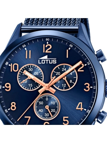 Lotus Analog-Armbanduhr Lotus Minimalist blau groß (ca. 43mm)