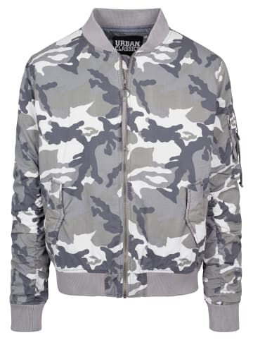 Urban Classics Urban Classics Herren Vintage Camo Cotton Bomber Jacket in snow camo