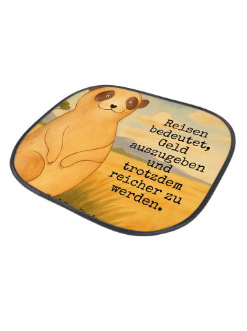 Mr. & Mrs. Panda Sonnenschutz Erdmännchen Design mit Spruch in Weiß