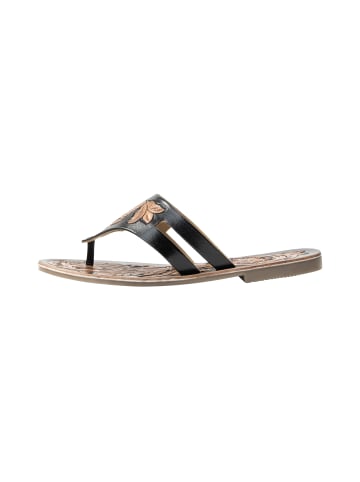 usha FESTIVAL Damen Sandalen Aus Leder in Schwarz