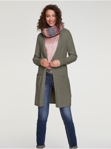 Heine Longstrickjacke in oliv