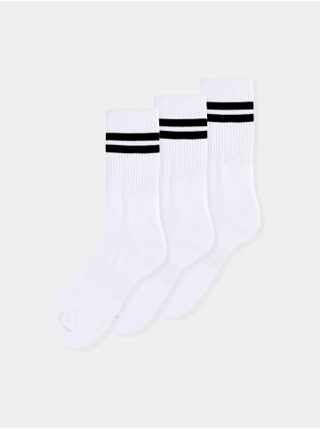 Erlich Textil  Erlich Textil Socken 3er Pack ANDI in weiß/schwarz