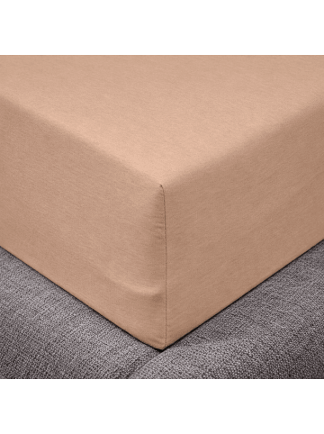 Traumschloss Exclusiv Edel-Jersey Spannbettlaken in cappuccino