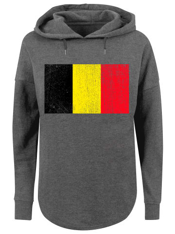 F4NT4STIC Oversized Hoodie Belgium Belgien Flagge in charcoal