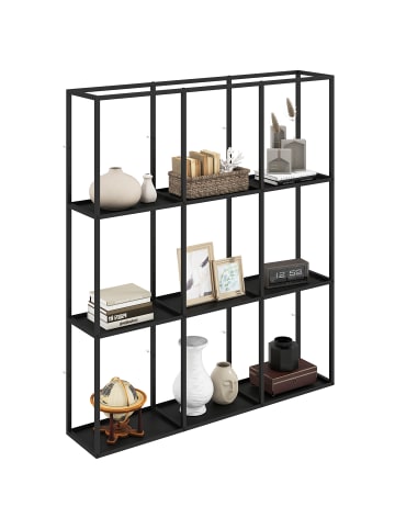 HOMCOM Wandregal-87,5L x 18B x 100H cm-Schwarz