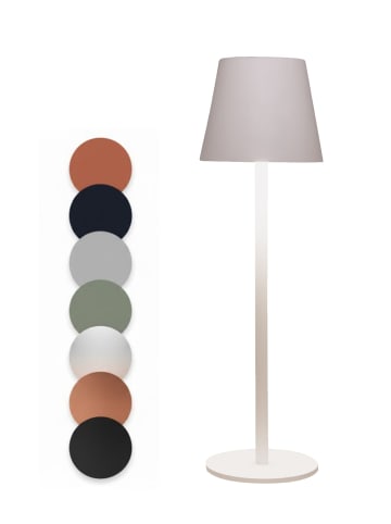 Coen Bakker LED Tischlampe dimmbar Farbwechsler IP44 Innen & Außen 36,5x11cm Glatt in Weiß