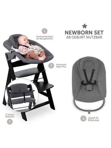 Hauck Alpha Plus Black 4-tlg. Newborn Set in schwarz,grau1