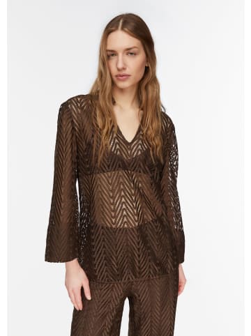 comma Bluse in 8943_dunkelbraun