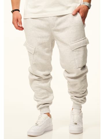 DAILY COTTON Jogginghose - als Cargohose - Lange Trainingshose Sweatpants in Hellgrau
