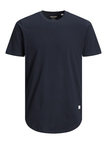 Jack & Jones Basic Plus SizeT-Shirt Kurzarm Übergrößen Shirt JJENOA in Navy